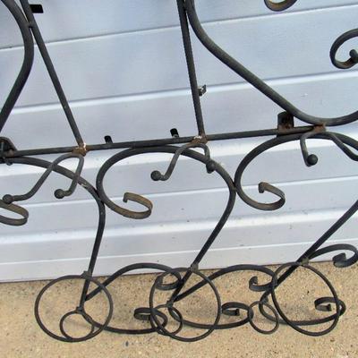 Lot 288: Unique Garden Wall Hanging Flower Pot Holder, Wrought Iron