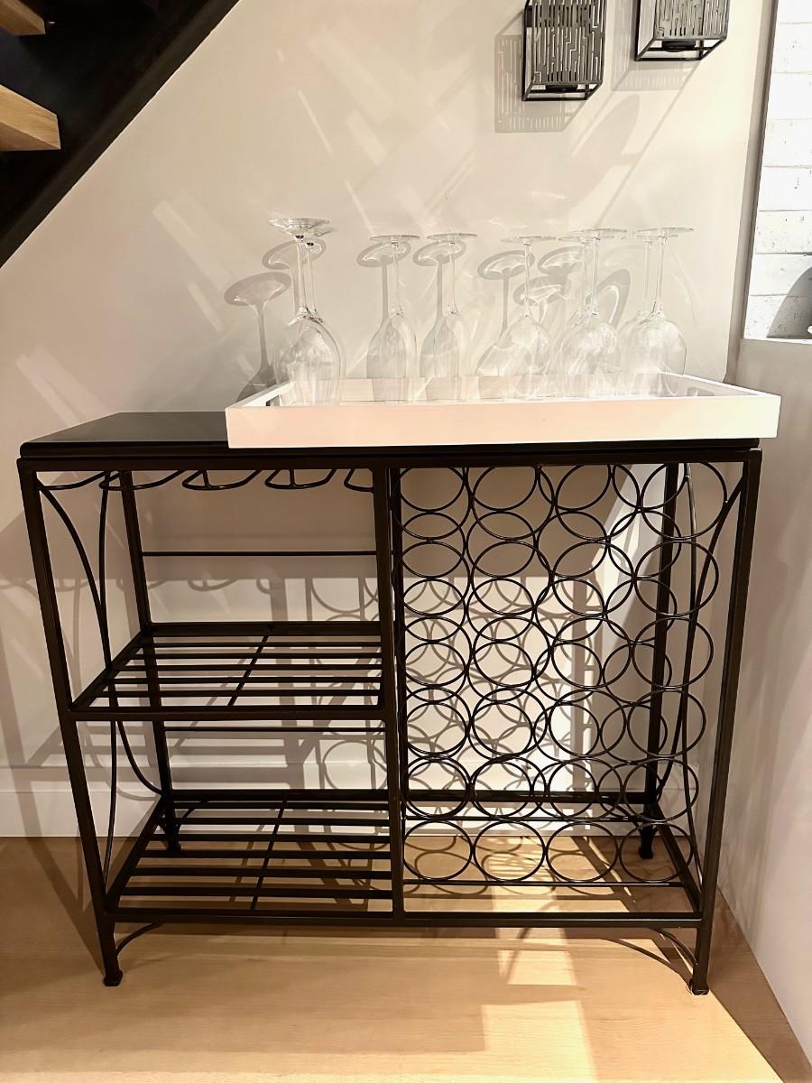 Wine Rack with Marble Top