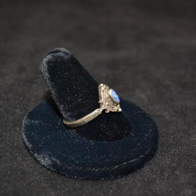 925 Sterling & Lapis Lazuli Ring Size 9 3.7g