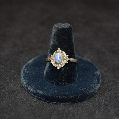 925 Sterling & Lapis Lazuli Ring Size 9 3.7g