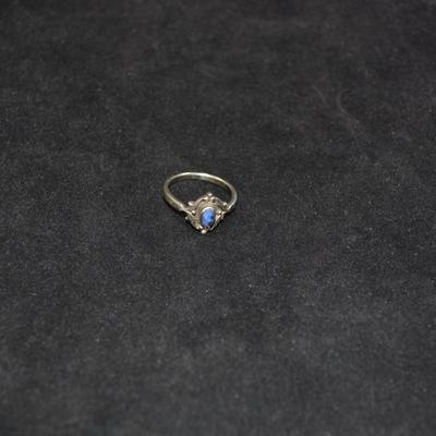 925 Sterling & Lapis Lazuli Ring Size 9 3.7g