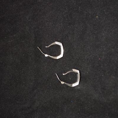 14k White Gold Earrings 0.9g