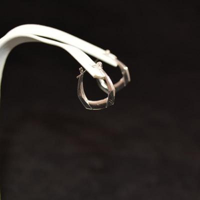 14k White Gold Earrings 0.9g