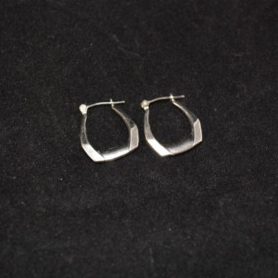 14k White Gold Earrings 0.9g