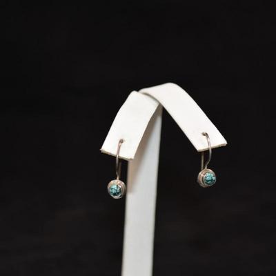 925 Sterling & Turquoise Earrings 1.6g