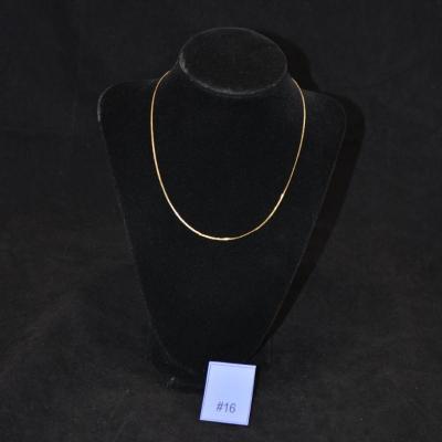 14k Herringbone Chain 16" 2.2g