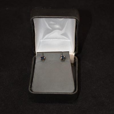 14k Topaz Stud Earrings 1.2g