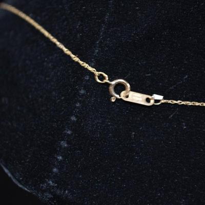 10k Chain with 10k Multi-Stone Cross Pendant 18" 1.4g