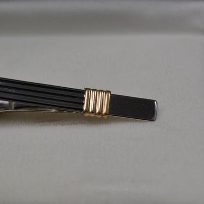 Sterling Tie-Clip with 14k Gold Accent 6.8g