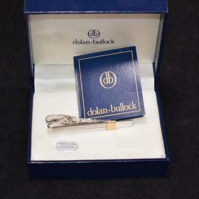 Sterling Tie-Clip with 14k Gold Accent 6.8g