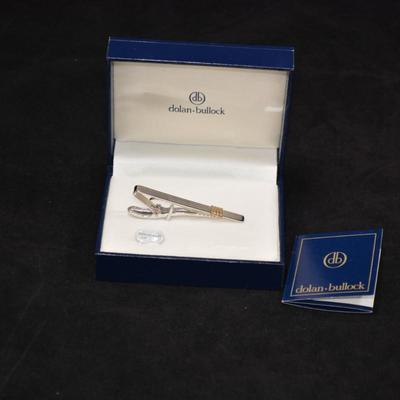 Sterling Tie-Clip with 14k Gold Accent 6.8g