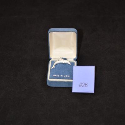 925 Sterling Dolphin Pendant 2.4g