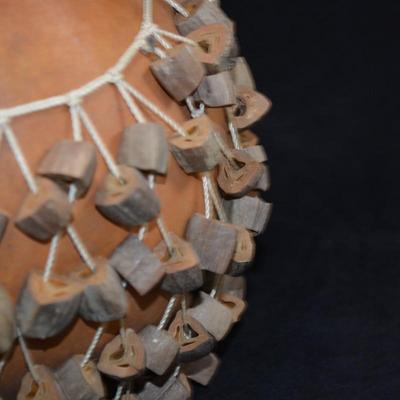 Authentic African SEKERE Shaker Rattle 11x7