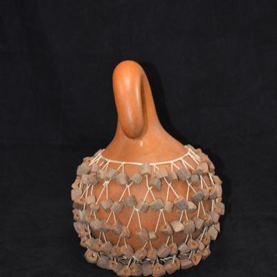 Authentic African SEKERE Shaker Rattle 11x7