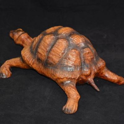 Leather Crafted Tortoise 13x8x5