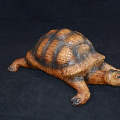 Leather Crafted Tortoise 13x8x5