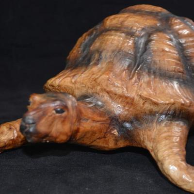 Leather Crafted Tortoise 13x8x5