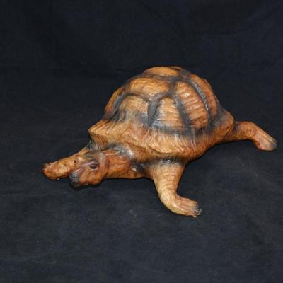 Leather Crafted Tortoise 13x8x5