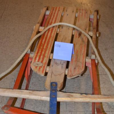 Vintage 54" Metal Runner Sled