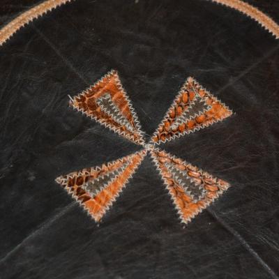 Large Leather & Snake Skin Turkish Pillows 22x8