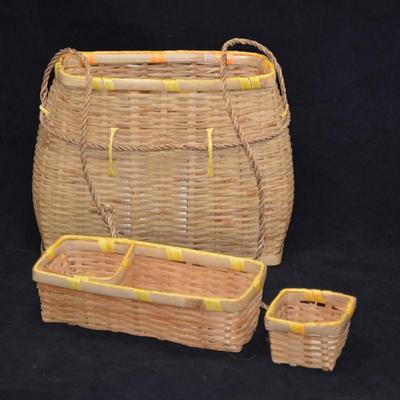 Japanese Bamboo Smelt Fishing Creel 10x8x5