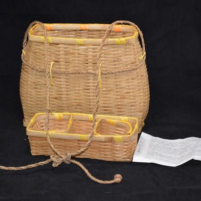 Japanese Bamboo Smelt Fishing Creel 10x8x5
