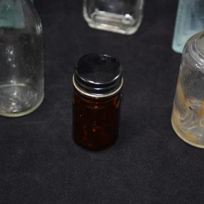 Lot of Vintage Glass Medicine Bottles