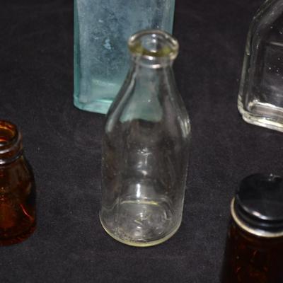 Lot of Vintage Glass Medicine Bottles