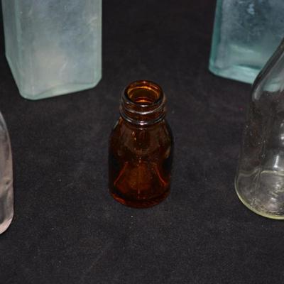 Lot of Vintage Glass Medicine Bottles