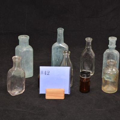 Lot of Vintage Glass Medicine Bottles