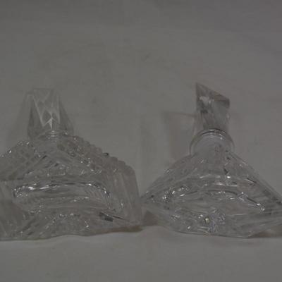 Set of 2 Antique Czech Crystal Perfume Bottles 5