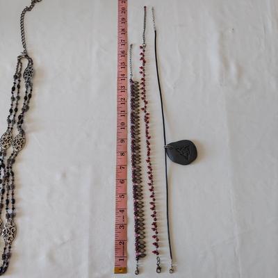 Leather and Pewter Beaded Jewelry (PB2-BBL)