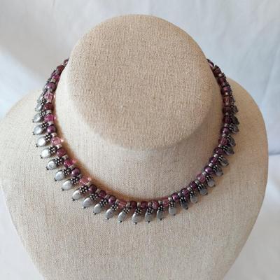 Leather and Pewter Beaded Jewelry (PB2-BBL)