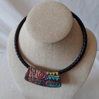 Leather and Pewter Beaded Jewelry (PB2-BBL)