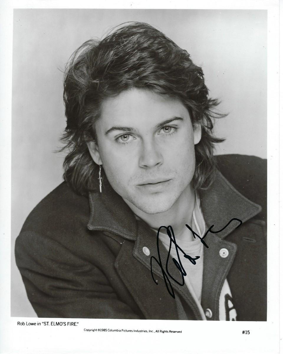 St. Elmo's Fire Rob Lowe signed movie photo