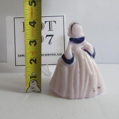 Lot 297:  Older Hand Painted Boyd Glass Lady Figurine, 1993, 71/130