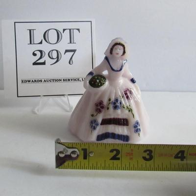 Lot 297:  Older Hand Painted Boyd Glass Lady Figurine, 1993, 71/130