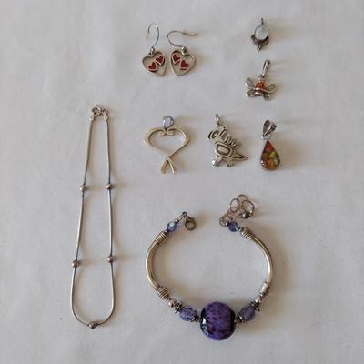 Sterling Silver Necklaces, Pendants and Bracelets (PB2-BBL)