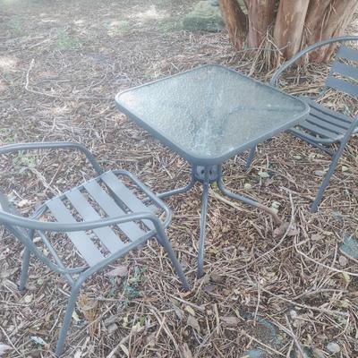 Three Piece Outdoor Pation Table and Chair Set