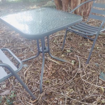 Three Piece Outdoor Pation Table and Chair Set