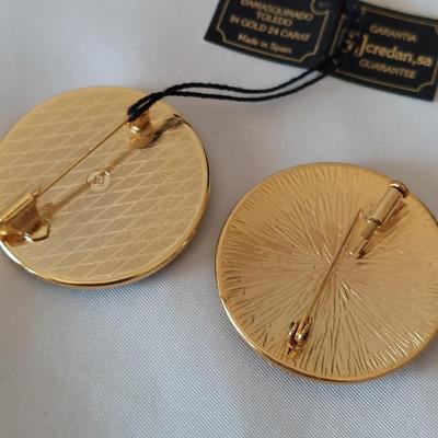 Toledo Damascene 24k Jewelry and 14k Beaded Necklace (PB2-BBL)