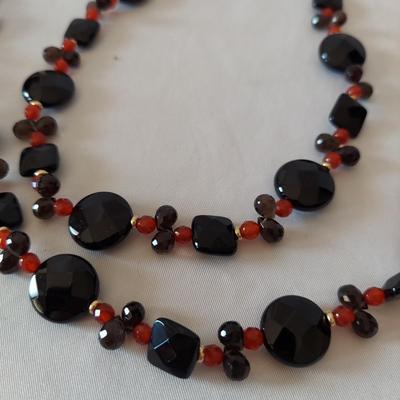 Toledo Damascene 24k Jewelry and 14k Beaded Necklace (PB2-BBL)