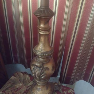 Pair of Composite Post French Provencial Design Table Lamps