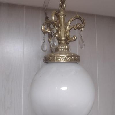 Vintage Glass Globe Hanging Light