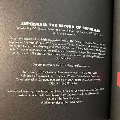 DC COMICS ~ Superman ~ The Return of Superman - 1993 - 480 Page Book