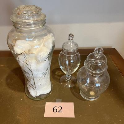 Fancy Glass jars with lids