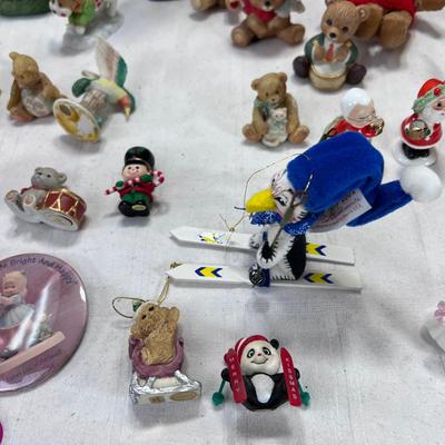 large lot of Collectibles, Precious Moments nativity night light, Cherished teddies, Shadow Box