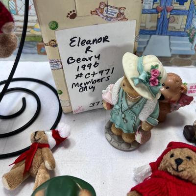 large lot of Collectibles, Precious Moments nativity night light, Cherished teddies, Shadow Box