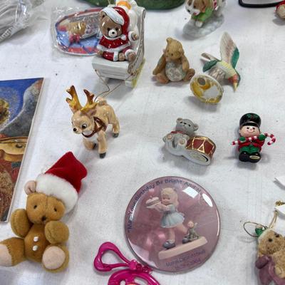 large lot of Collectibles, Precious Moments nativity night light, Cherished teddies, Shadow Box