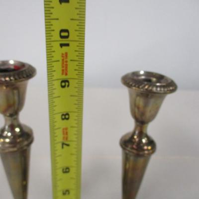 Pair of Gorham Weighted Sterling Silver Candle Stick Holders